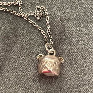 Sterling Silver Bulldog Necklace